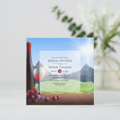 Vrijgezellenfeest voor het testen van rode wijn do kaart (Staand voorkant)