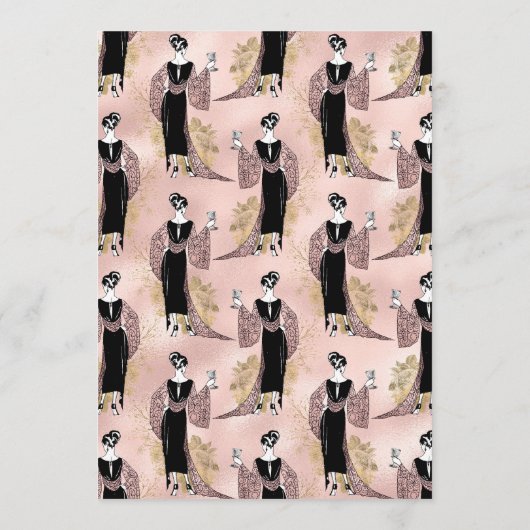 Vrijgezellenfeest voor het testen van roos Gold en Advieskaart (Achterkant)