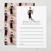 Vrijgezellenfeest voor het testen van roos Gold en Advieskaart (Voorkant / Achterkant)