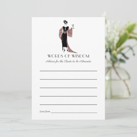 Vrijgezellenfeest voor het testen van roos Gold en Advieskaart (Staand voorkant)