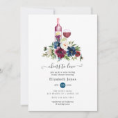 Vrijgezellenfeest voor het testen van wijn kaart (Voorkant)