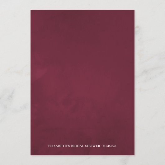 Vrijgezellenfeest voor het testen van wijn met Bou Advieskaart (Achterkant)