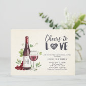 Vrijgezellenfeest voor het testen van wijn nodigt  kaart (Staand voorkant)