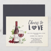 Vrijgezellenfeest voor het testen van wijn nodigt  kaart (Voorkant / Achterkant)