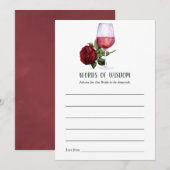 Vrijgezellenfeest voor het testen van wijn uit de  advieskaart (Voorkant / Achterkant)