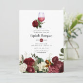 Vrijgezellenfeest voor het testen van wijn uit de kaart (Staand voorkant)