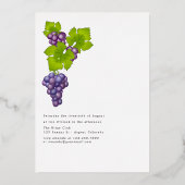 Vrijgezellenfeest voor het testen van witte wijn folie uitnodiging (Achterkant)