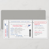 Vrijgezellenfeest voor instapkaarten Nodig rood bl Kaart (Voorkant / Achterkant)