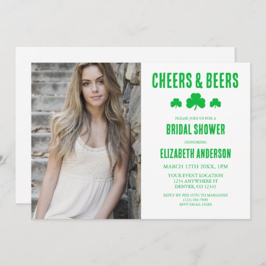 Vrijgezellenfeest voor kaas en bier kaart (Voorkant / Achterkant)