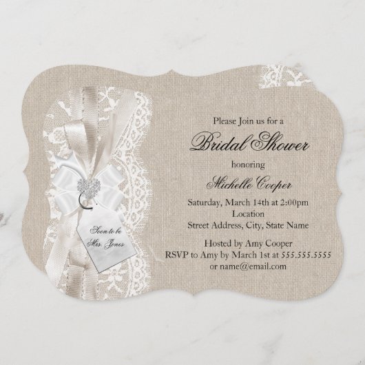 Vrijgezellenfeest voor kant en overlapping Kaart (Voorkant / Achterkant)