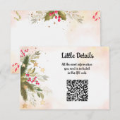 Vrijgezellenfeest voor kerstbruiloft - Details Informatiekaartje (Voorkant / Achterkant)