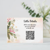 Vrijgezellenfeest voor kerstbruiloft - Details Informatiekaartje (Staand voorkant)