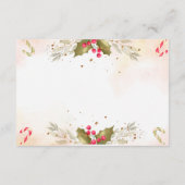 Vrijgezellenfeest voor kerstbruiloft - Details Informatiekaartje (Achterkant)