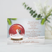 Vrijgezellenfeest voor kerstbruiloft kaart (Staand voorkant)