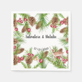 Vrijgezellenfeest voor kerstbruiloft servet (Voorkant)