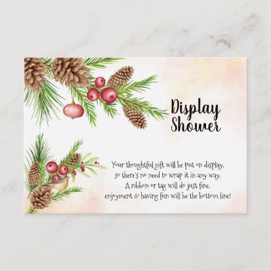 Vrijgezellenfeest voor kerstcadeauscherm  informatiekaartje (Voorkant)