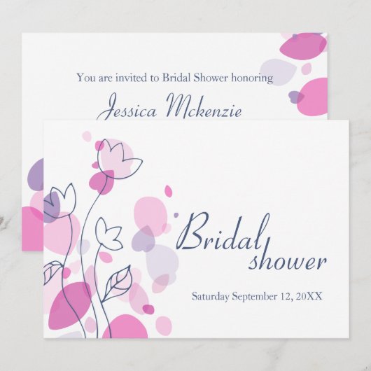 Vrijgezellenfeest voor moderne bloempitten kaart (Voorkant / Achterkant)