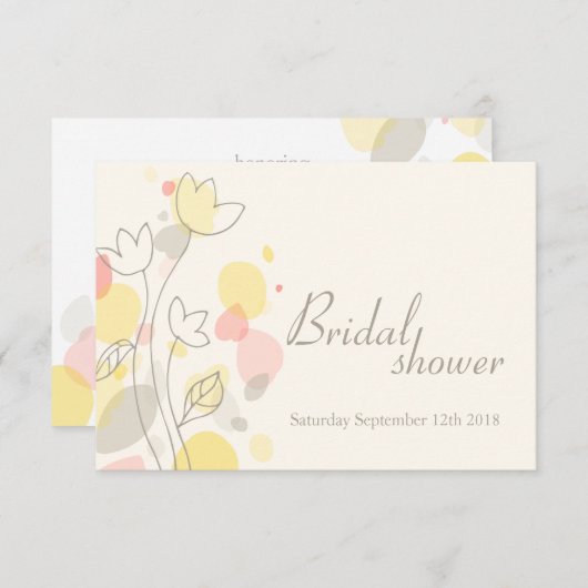 Vrijgezellenfeest voor moderne bloempitten kaart (Voorkant / Achterkant)