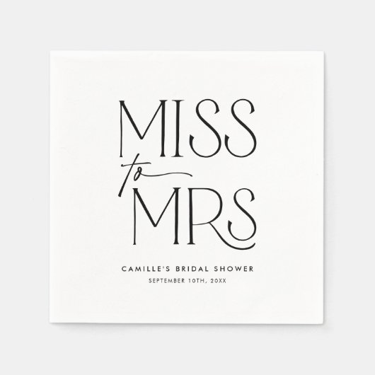 Vrijgezellenfeest voor moderne typografie servet (Voorkant)