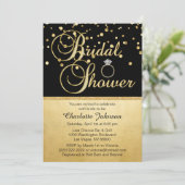 Vrijgezellenfeest voor persoonlijk Gold Black Diam Kaart (Staand voorkant)