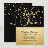 Vrijgezellenfeest voor persoonlijk Gold Black Diam Kaart (Voorkant / Achterkant)