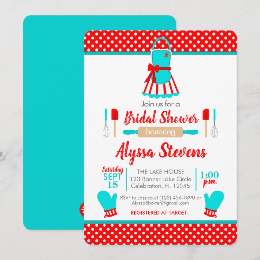 Vrijgezellenfeest voor Red & Blauwgroen Retro-kers Kaart (Voorkant / Achterkant)