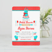 Vrijgezellenfeest voor Red & Blauwgroen Retro-kers Kaart (Staand voorkant)