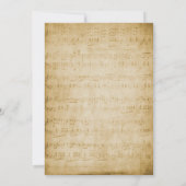 Vrijgezellenfeest voor Retro Old Sheet Music Note Kaart (Achterkant)