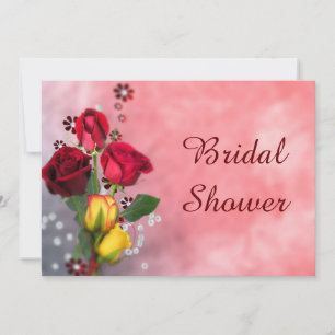 Vrijgezellenfeest voor rode en gele rozen kaart