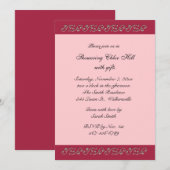 Vrijgezellenfeest voor roze en parels kaart (Voorkant / Achterkant)