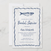 Vrijgezellenfeest voor rustieke kustsardinevis kaart (Voorkant)