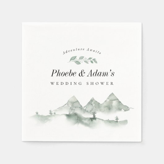 Vrijgezellenfeest voor Rustige Adventure Mountain  Servet (Voorkant)