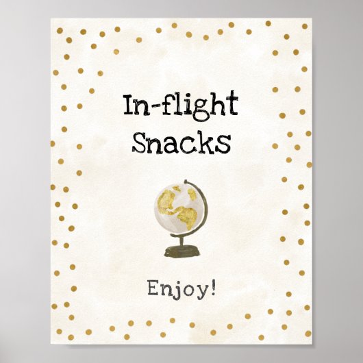 Vrijgezellenfeest voor snacks tijdens de vlucht poster (Voorkant)