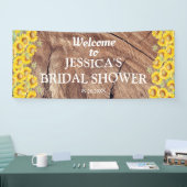 Vrijgezellenfeest voor soonbloemen en houtextuur spandoek (Beurs)