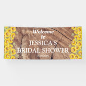 Vrijgezellenfeest voor soonbloemen en houtextuur spandoek (Horizontaal)