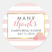 Vrijgezellenfeest voor Stickers | Roze streep en p (Voorkant)