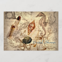 vrijgezellenfeest voor strandbruiloft  oceaankaart kaart