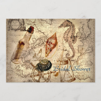 vrijgezellenfeest voor strandbruiloft  oceaankaart kaart