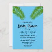Vrijgezellenfeest voor Tropical Palm Leaf Beach Kaart (Voorkant)