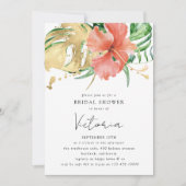 Vrijgezellenfeest voor Tropische Floral Destinatio Kaart (Voorkant)