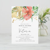 Vrijgezellenfeest voor Tropische Floral Destinatio Kaart (Staand voorkant)