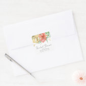 Vrijgezellenfeest voor Tropische Floral Destinatio Vierkante Sticker (Envelop)