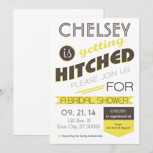  Vrijgezellenfeest voor Typografie Kaart (Voorkant / Achterkant)