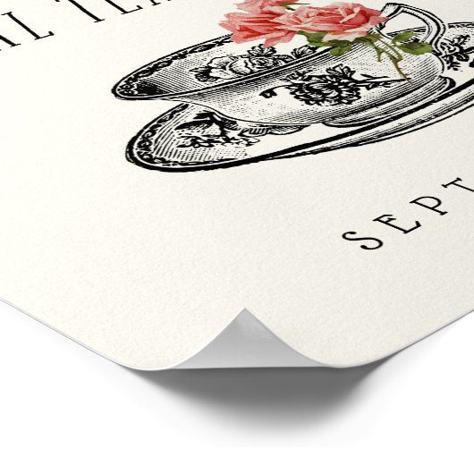  Vrijgezellenfeest voor typografie Tapepartijteken Poster (Hoek)