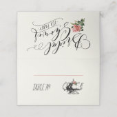  Vrijgezellenfeest voor Typografie Tea Party Plaatskaartje (Buitenkant ongevouwen)