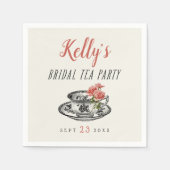  Vrijgezellenfeest voor Typografie Tea Party Servet (Voorkant)