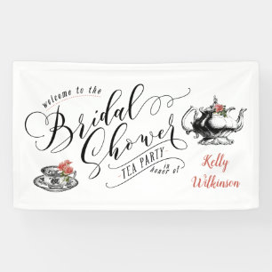 Vrijgezellenfeest voor Typografie Tea Party Spandoek