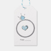 Vrijgezellenfeest voor Verloving Ring Cadeaulabel (Achterkant)