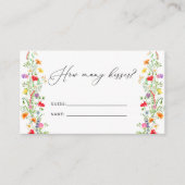 Vrijgezellenfeest voor waterverf van wilde zomerpl informatiekaartje (Voorkant)