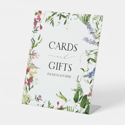 Vrijgezellenfeest voor Waterverf van zomerbloem Reclamebord Met Voetstuk (Voorkant)